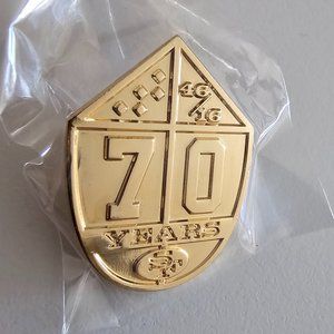 San Francisco 49ers 70th Anniversary 2016 NFL Lapel, Tie, Hat Pin | NWT | Gold